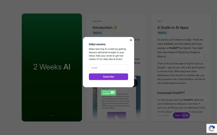 2 Weeks AI product preview