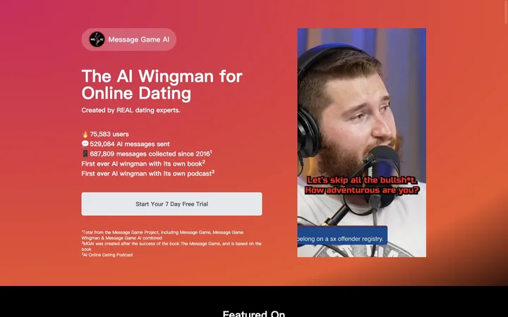 Message Game AI product preview