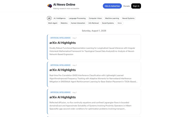 AI News Online product preview