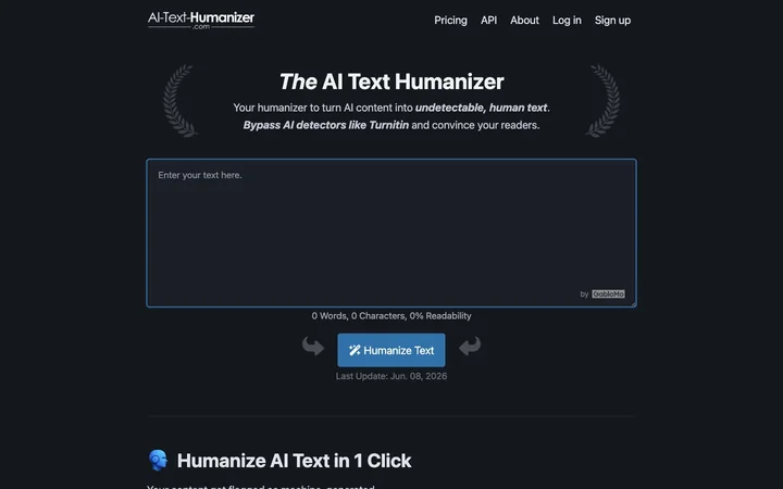 AI Text Humanizer product preview
