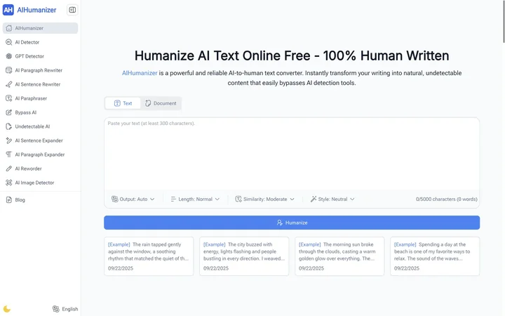 AIHumanizer product preview