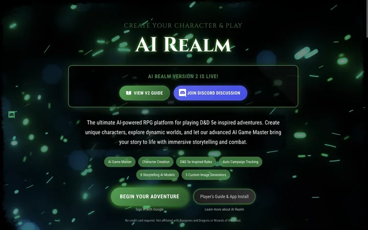 AI Realm product preview