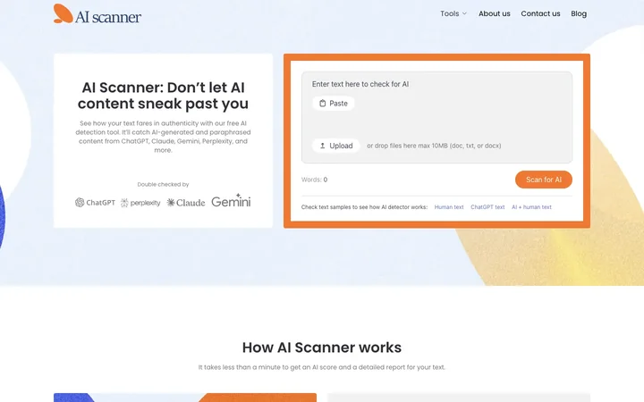 AI Scanner product preview