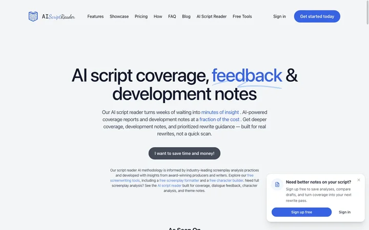 AIScriptReader product preview