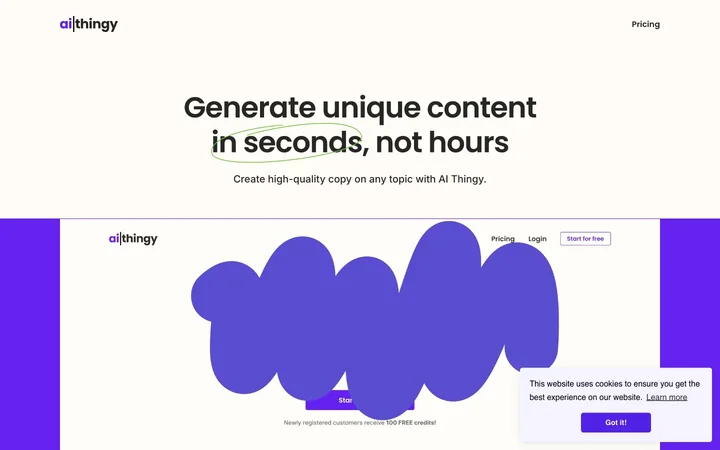 AI Thingy product preview