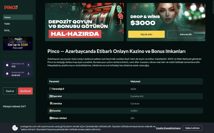 Pinco Casino Az product preview