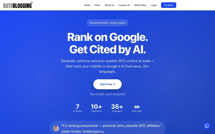Autoblogging.ai product preview