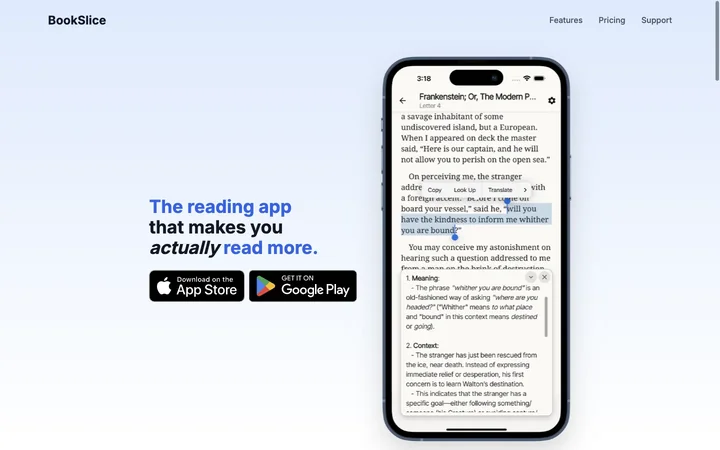 BookSlice の製品プレビュー