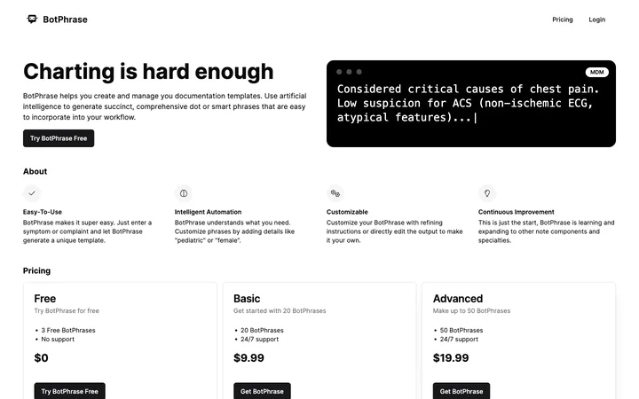 BotPhrase product preview