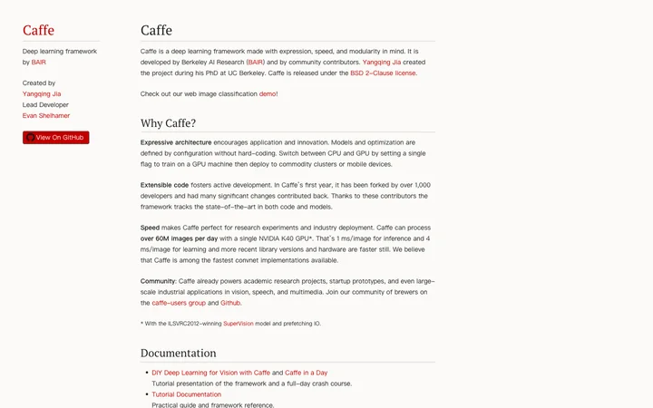 Caffe product preview