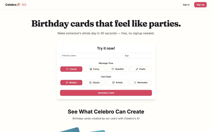Celebro product preview