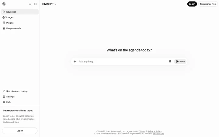 ChatGPT product preview