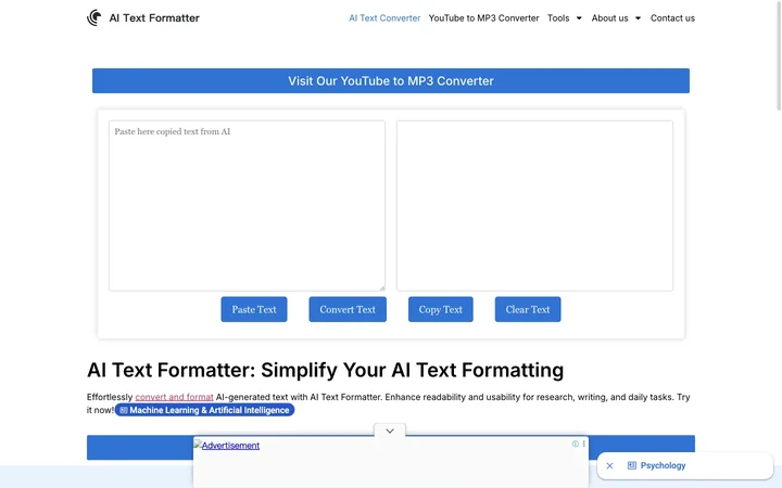 AI Text Formatter product preview