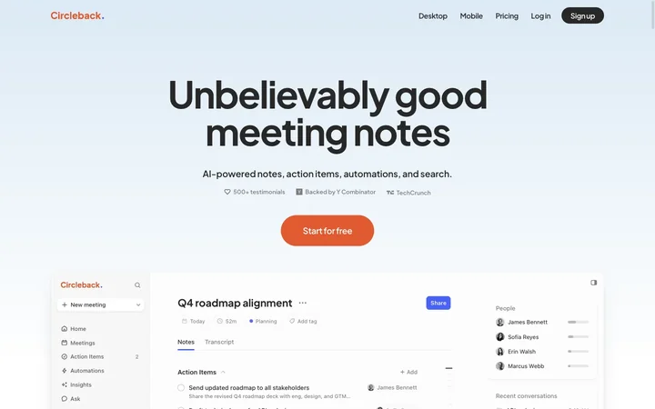 Circleback product preview