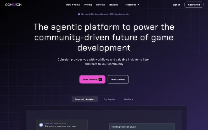 Cohezion.ai product preview