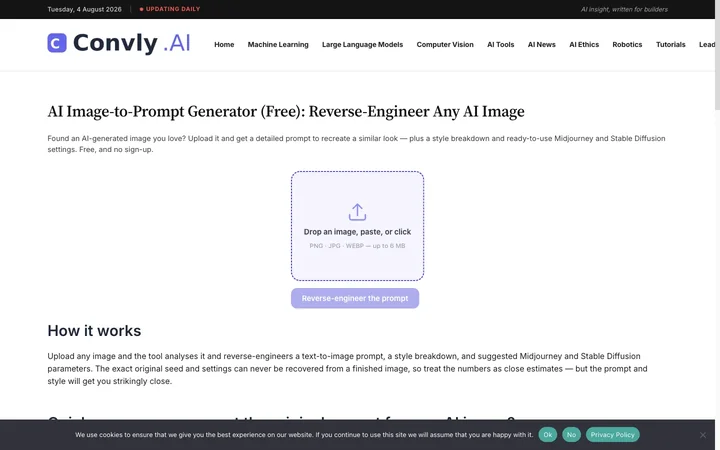 AI Image-to-Prompt Generator product preview
