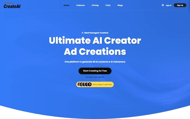 Dewagear CreateAI product preview