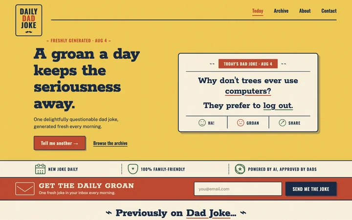 Daily Dad Joke product preview