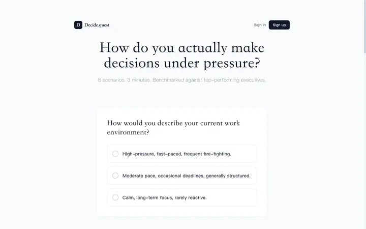 Decide.quest product preview