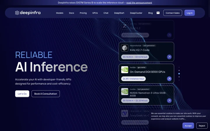 DeepInfra product preview