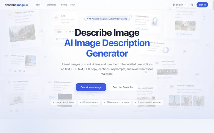 Describe Image product preview