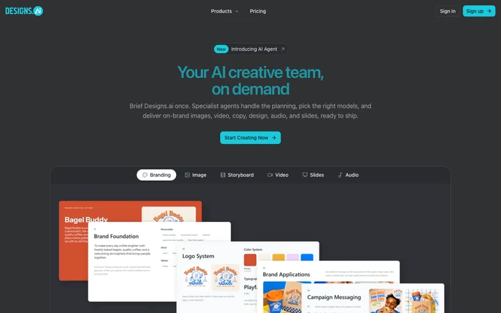 Designs.ai product preview
