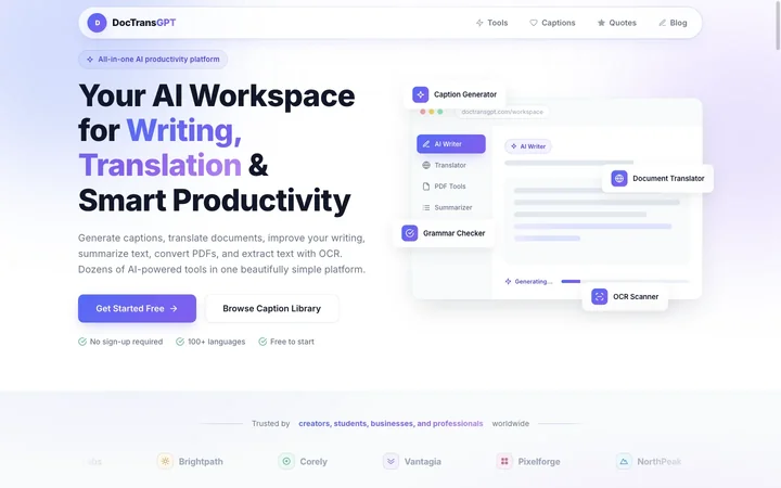 DocTransGPT product preview