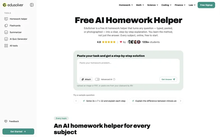 EduSolver product preview
