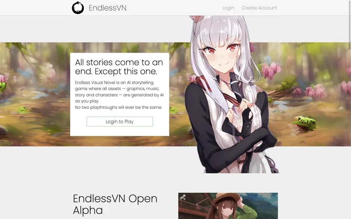 Endless Visual Novel product preview