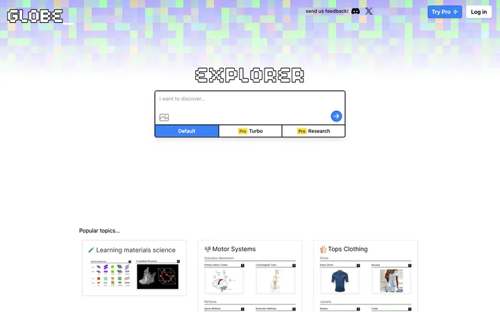 Globe Explorer product preview