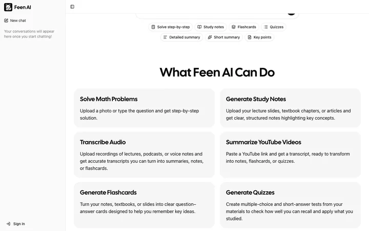 Feen AI product preview