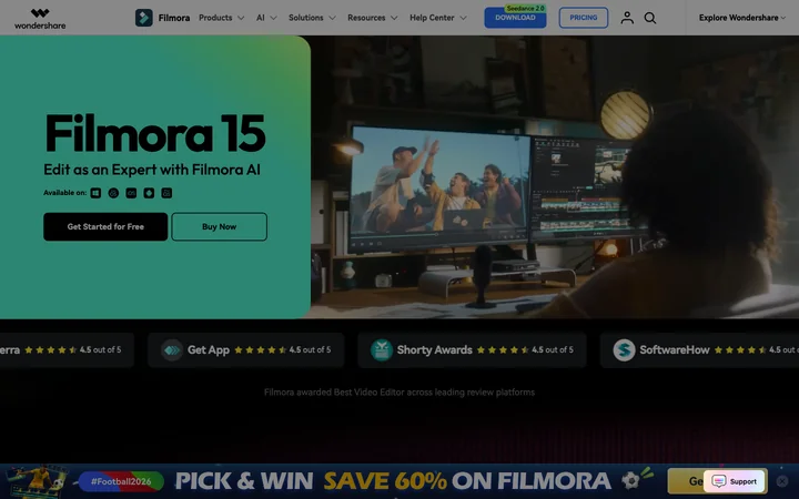 Wondershare Filmora product preview
