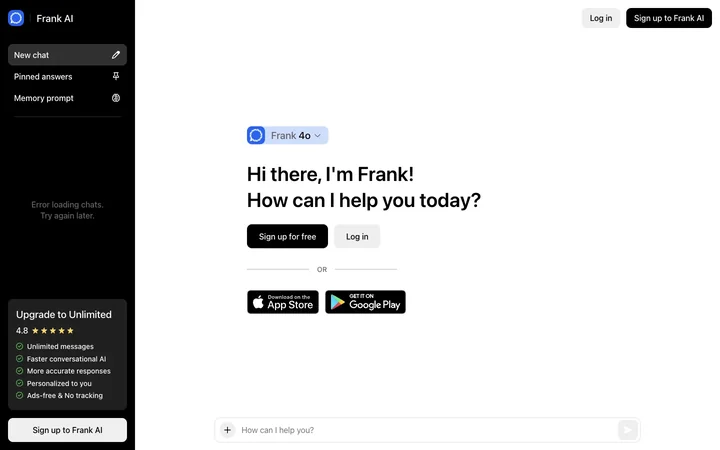 Frank AI product preview