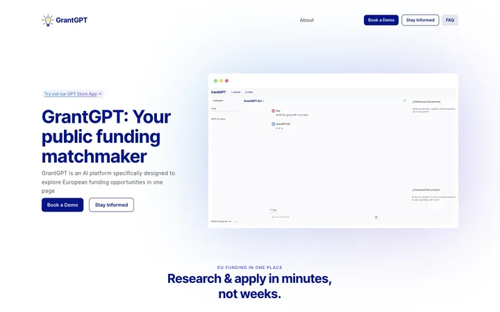 GrantGPT product preview