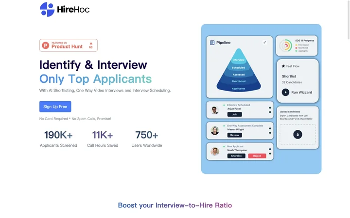 Hire Hoc product preview