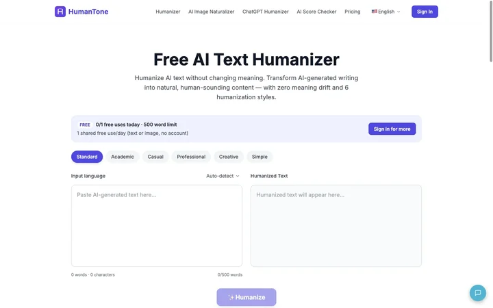 HumanTone product preview