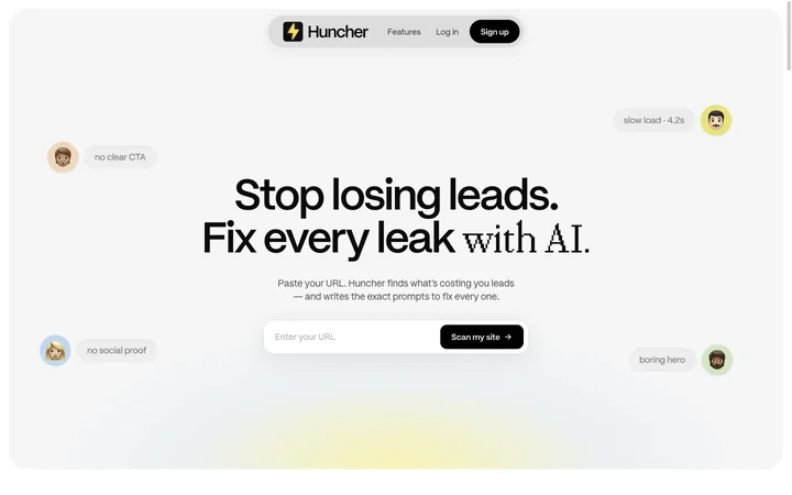 Huncher product preview
