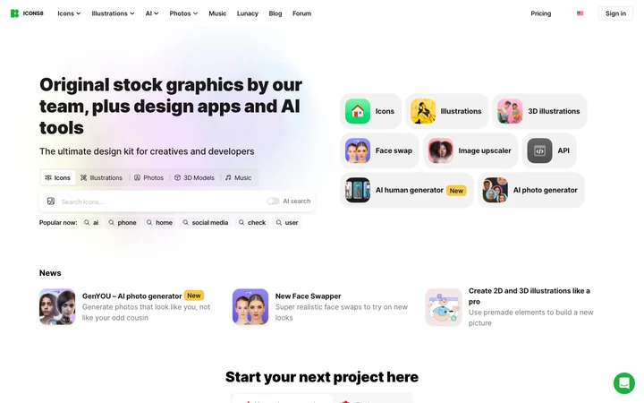 Icons8 product preview