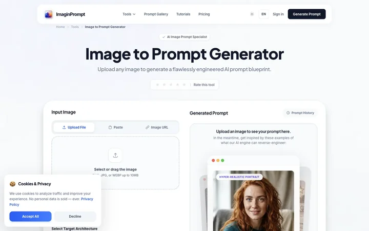 Image to Prompt product preview