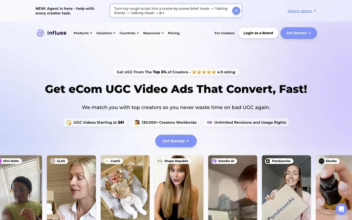 Influee product preview