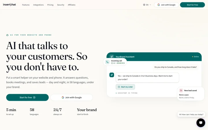 InsertChat product preview