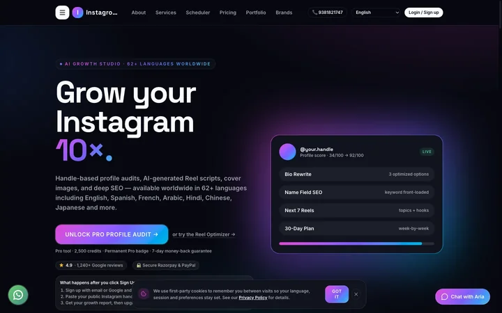 InstagrowthAi product preview