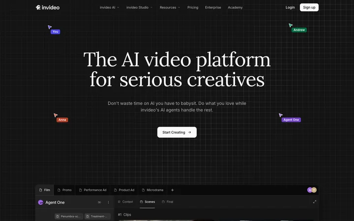 Invideo AI product preview