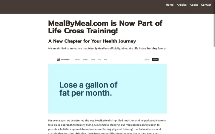 MealByMeal product preview