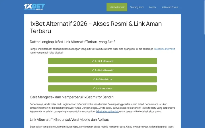 1XBET Alternatif 2026 product preview