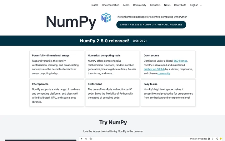 NumPy product preview