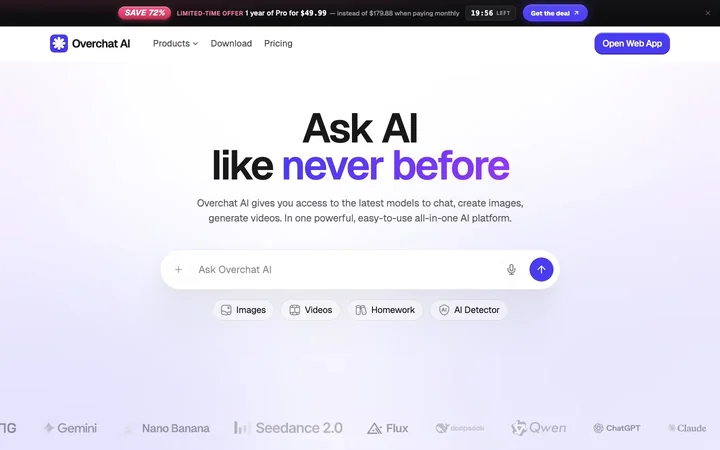 Overchat AI product preview