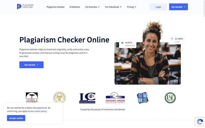PlagiarismCheck.org product preview