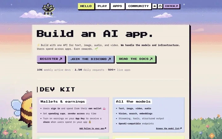 Pollinations.AI product preview
