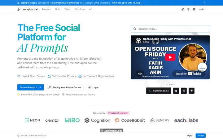 prompts.chat product preview